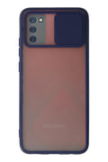 Mey İthalat® Samsung Galaxy A02S Kılıf Palm Buzlu Kamera Sürgülü Silikon - Lacivert