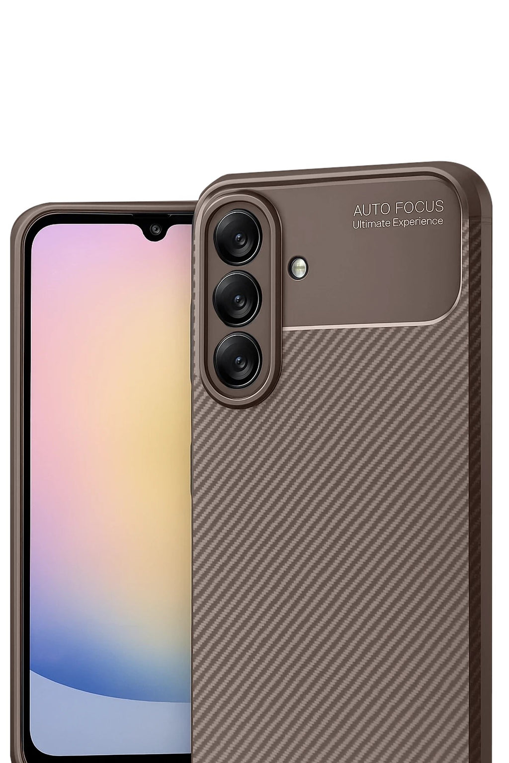 Mey İthalat® Samsung Galaxy A17 5G Auto Focus Karbon Kapak - Kahverengi