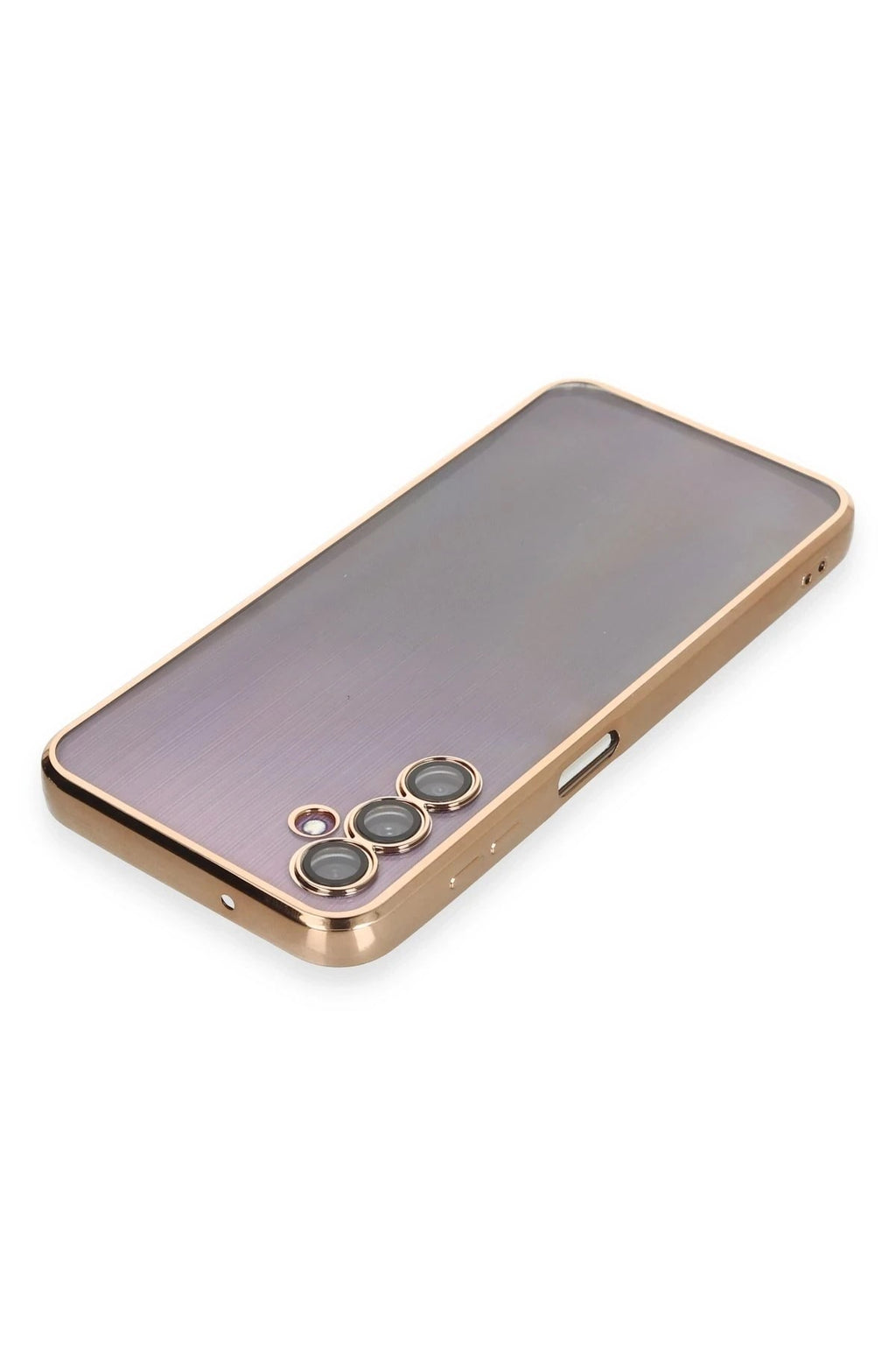Mey İthalat® Samsung Galaxy A14 4G Kılıf Lensli Silikon - Gold