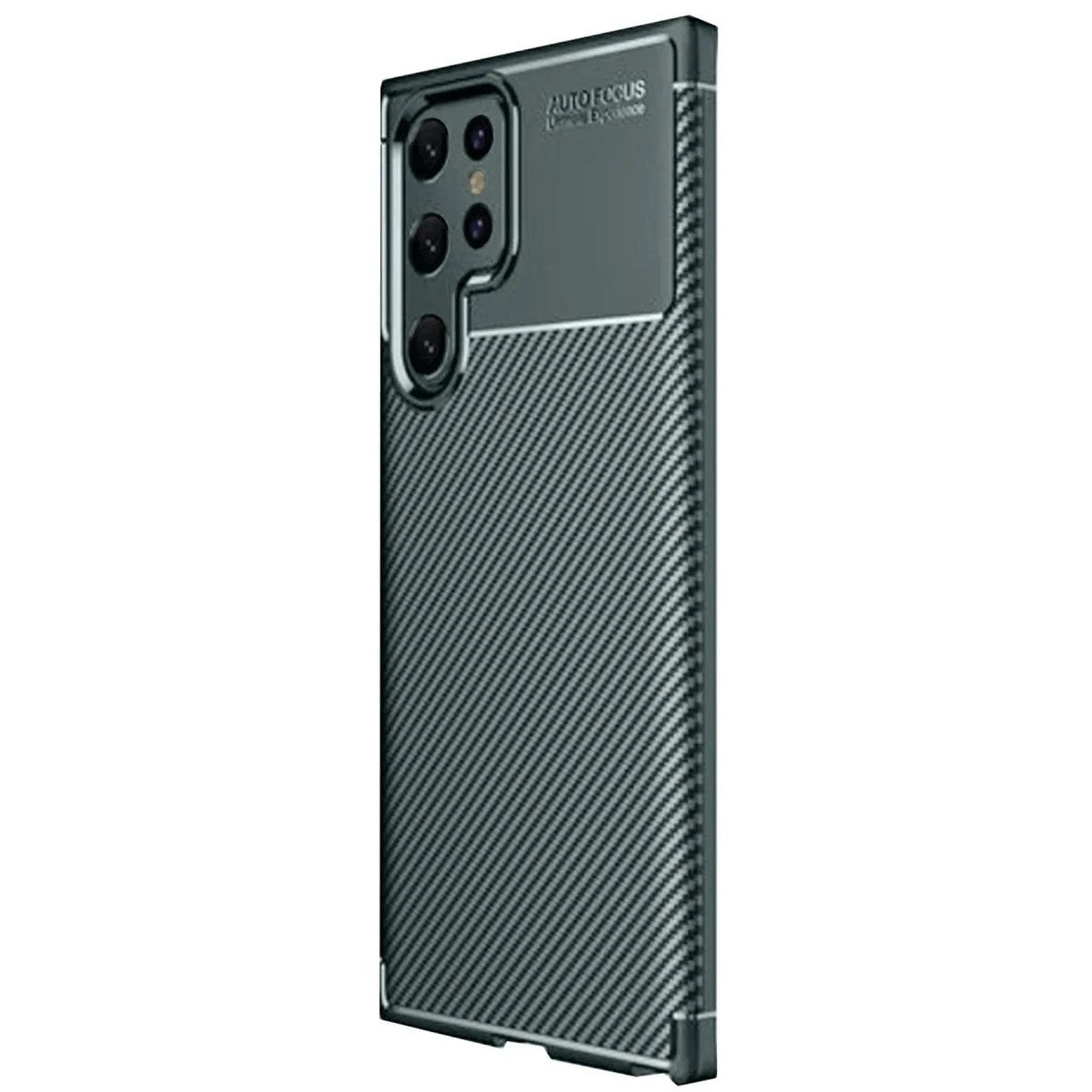 Mey İthalat® Samsung Galaxy S25 Ultra Kılıf Auto Focus Karbon Kapak - Koyu Yeşil