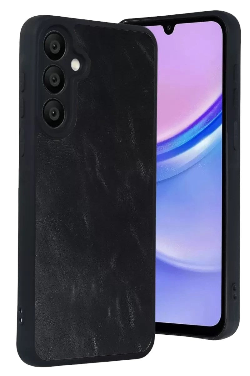 Mey İthalat® Samsung Galaxy A57 5G Aras Deri Kapak - Siyah