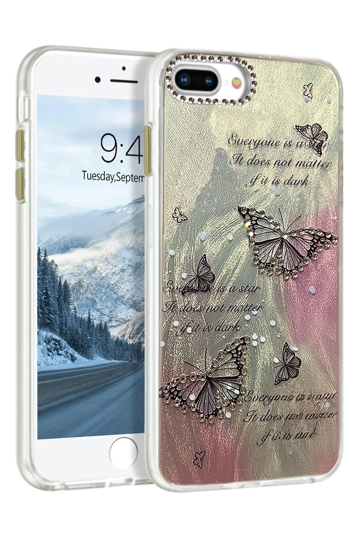 Mey İthalat® iPhone 7 Plus Kılıf Blade Aynalı Desenli Kapak - Desen 6