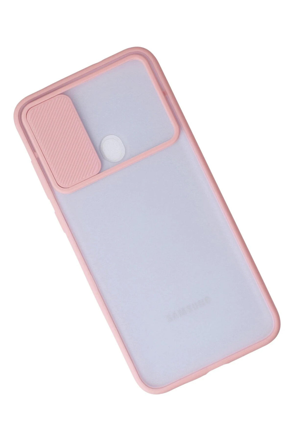 Mey İthalat® Samsung Galaxy A11 Kılıf Palm Buzlu Kamera Sürgülü Silikon - Pembe
