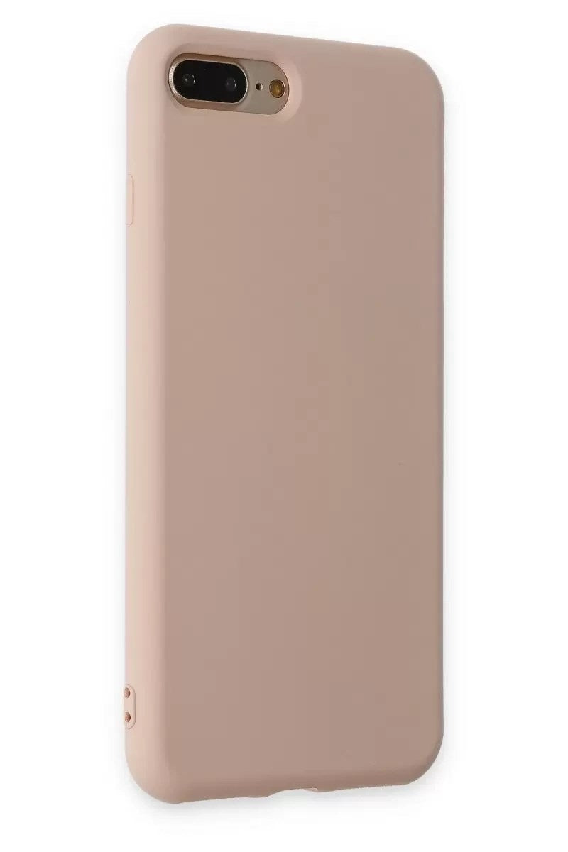Mey İthalat® iPhone 7 Plus Kılıf Nano içi Kadife Silikon - Pudra