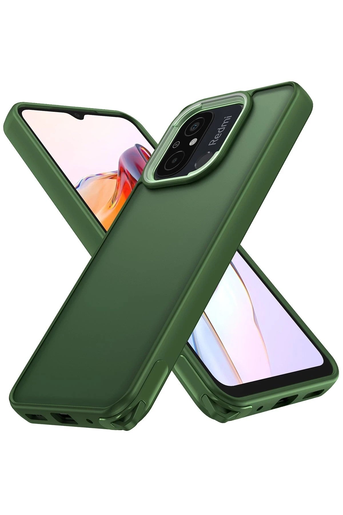 Mey İthalat® Redmi 12C Kılıf Elegant Kapak - Yeşil