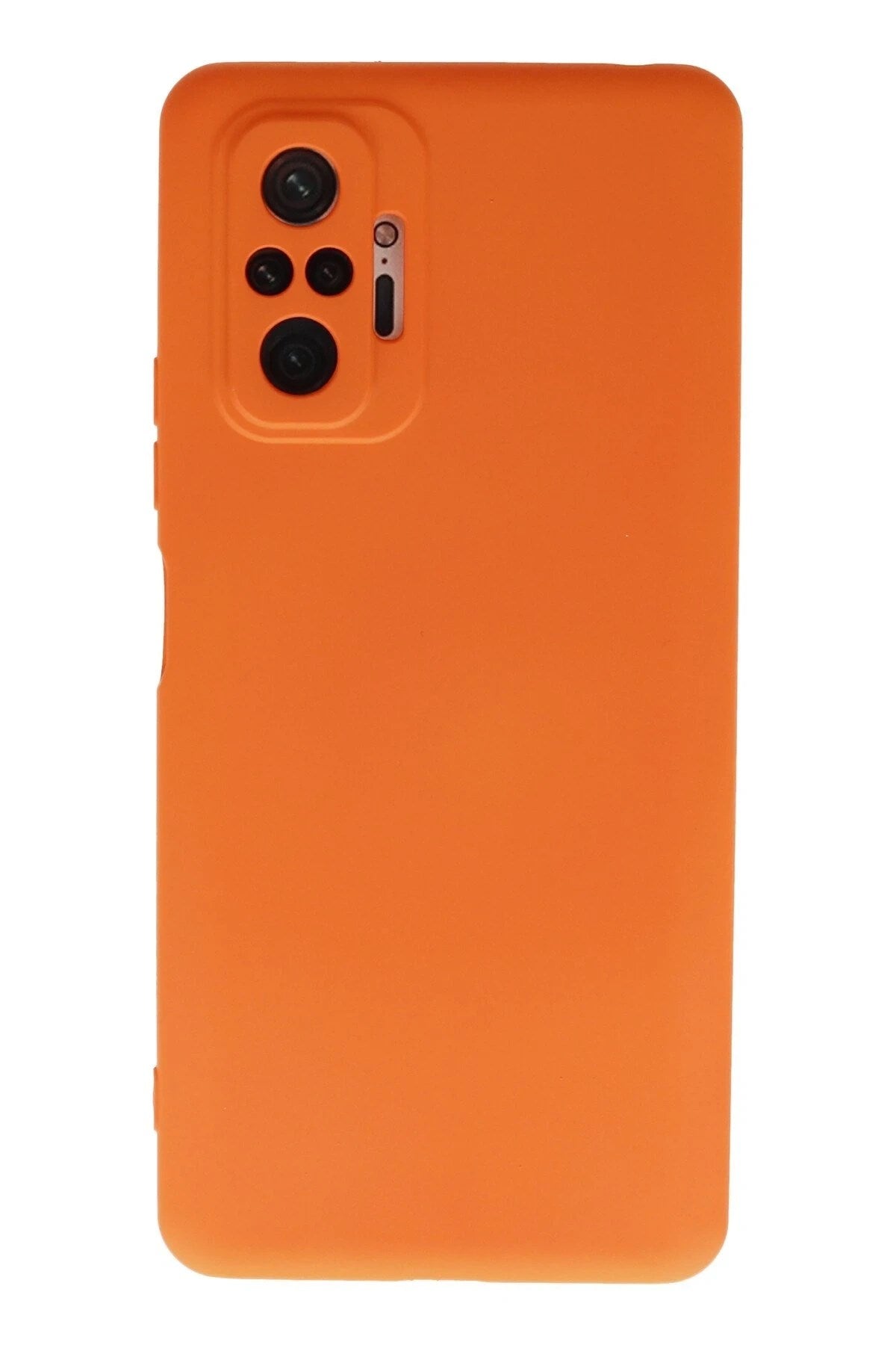 Mey İthalat® Redmi Note 10 Pro Kılıf Nano içi Kadife Silikon - Turuncu