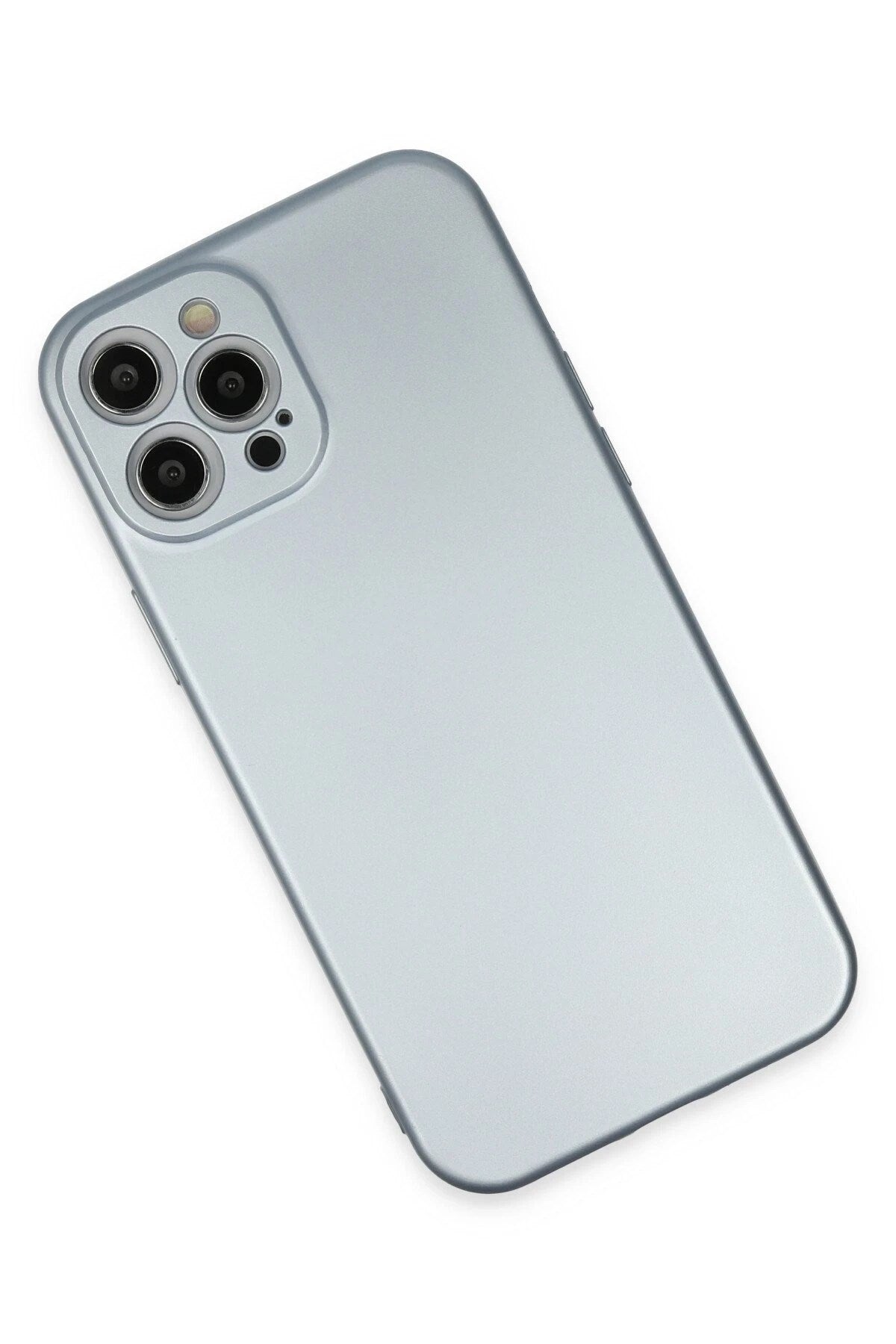 Mey İthalat® iPhone 12 Pro Max Kılıf Nano içi Kadife Silikon - Sky Blue
