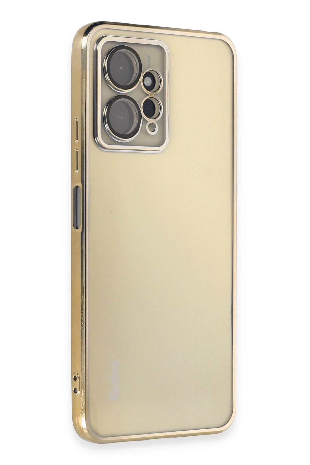 Mey İthalat® Redmi Note 12 4G Kılıf Lensli Silikon - Gold