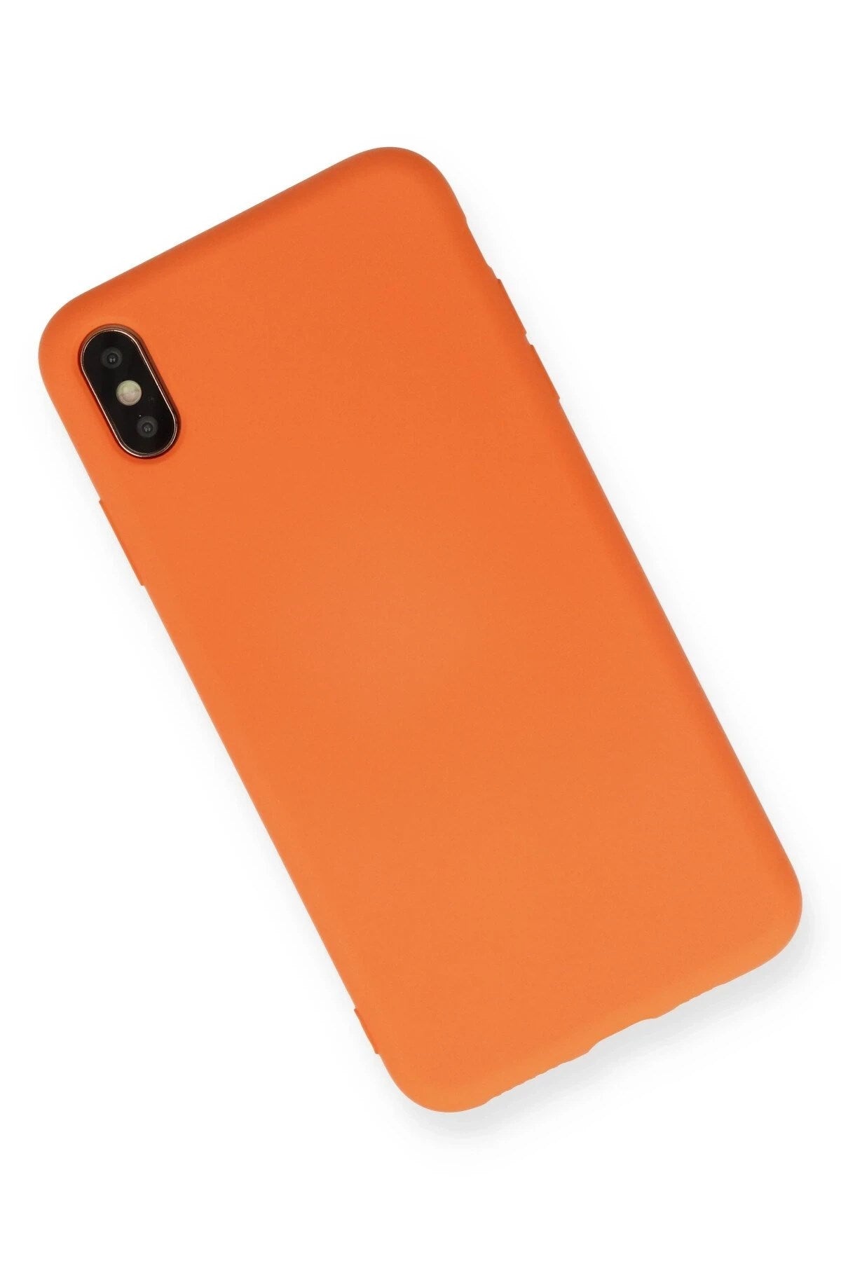 Mey İthalat® iPhone X Kılıf Nano içi Kadife Silikon - Turuncu