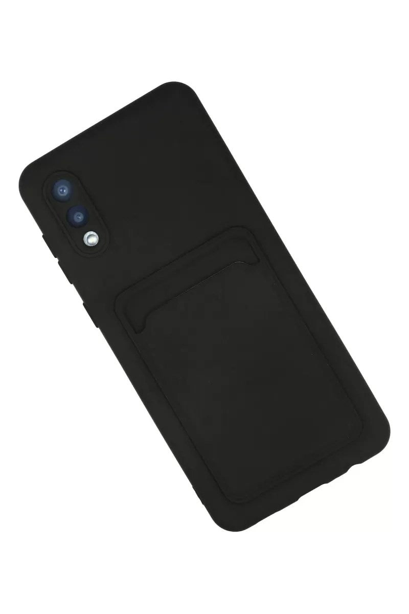 Mey İthalat® Samsung Galaxy A02 Kılıf Kelvin Kartvizitli Silikon - Siyah