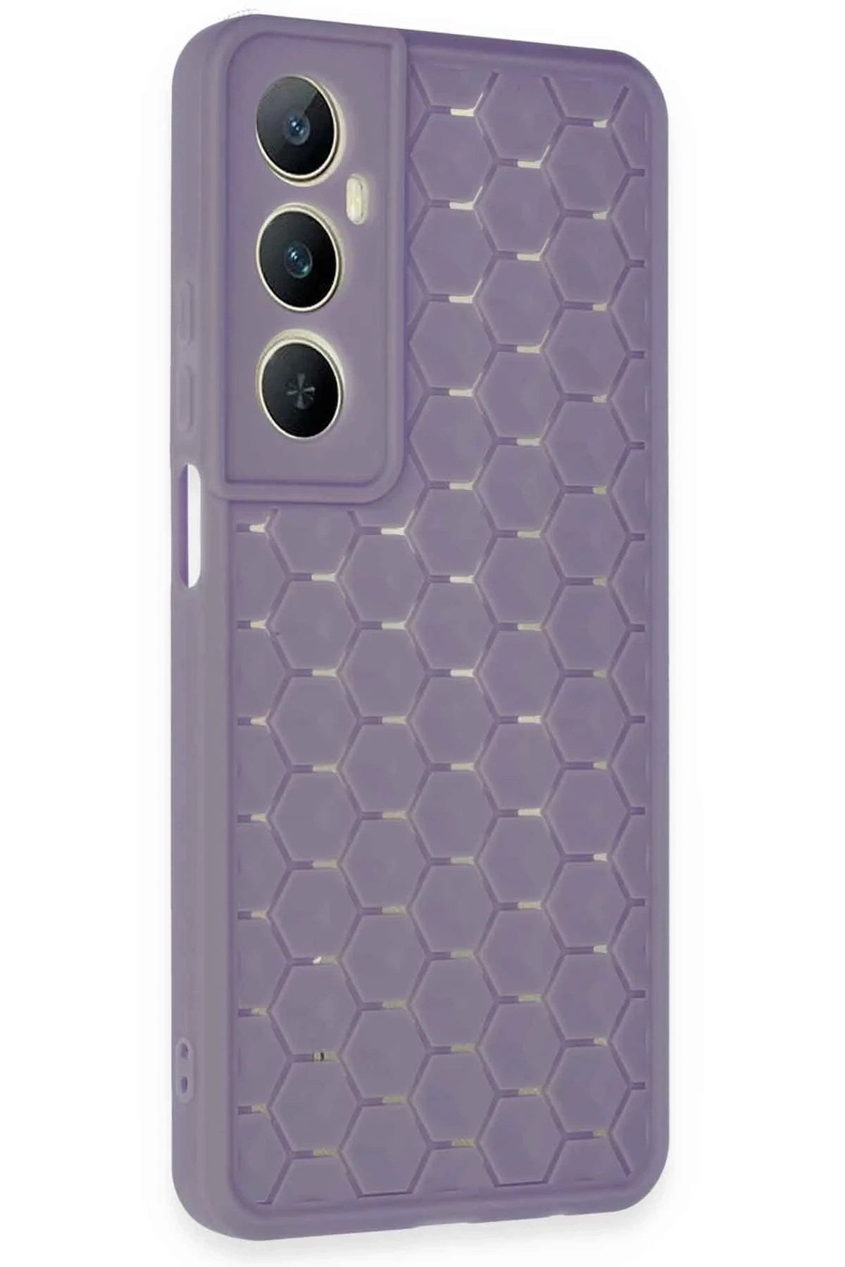 Mey İthalat® Realme C65 Kılıf Petek Silikon Kapak - Lila