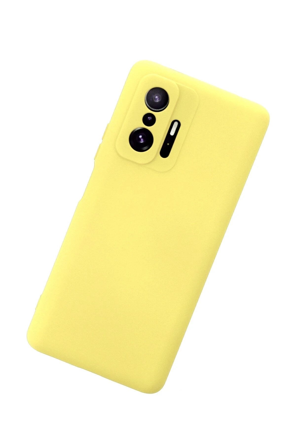 Mey İthalat® Mi 11T Pro Kılıf Nano içi Kadife Silikon - Sarı