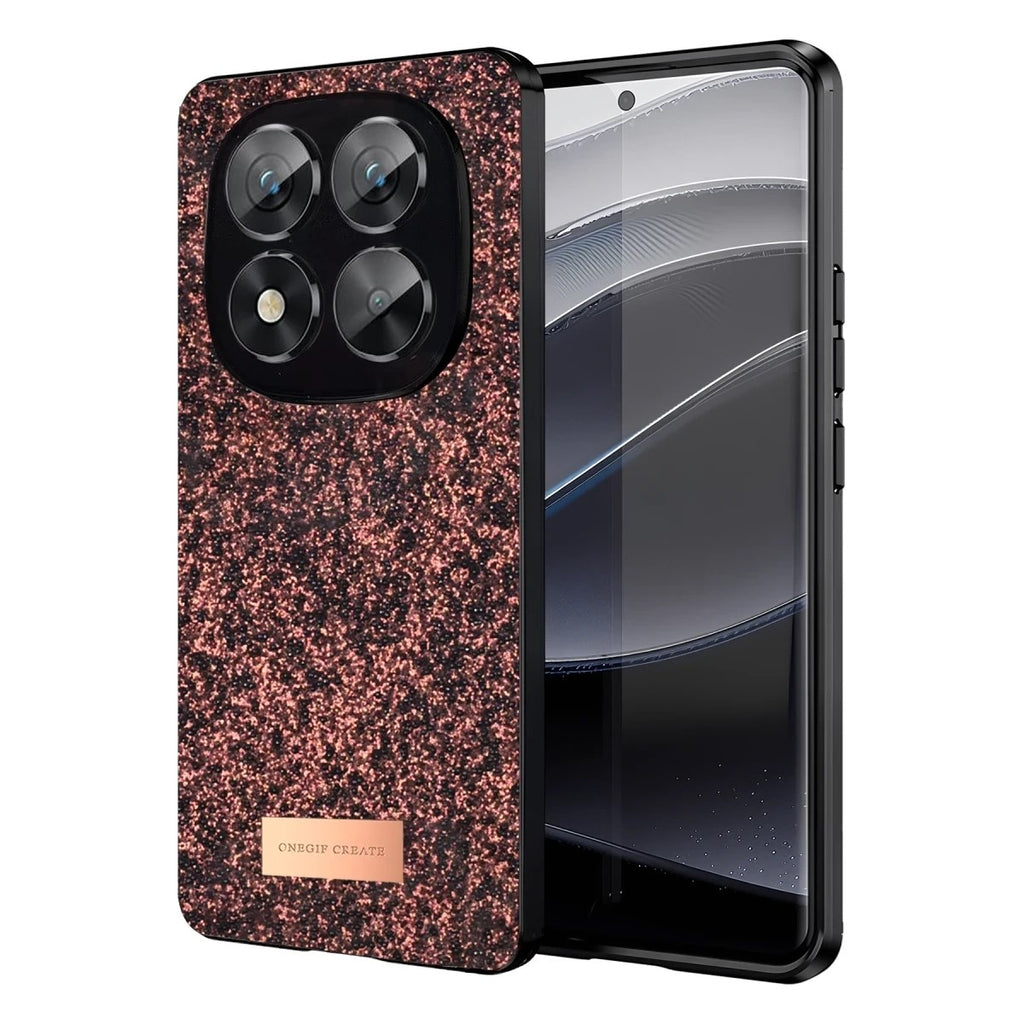 Mey İthalat® Redmi Note 14 Pro 5G Bright Simli Kapak - Derin Mor