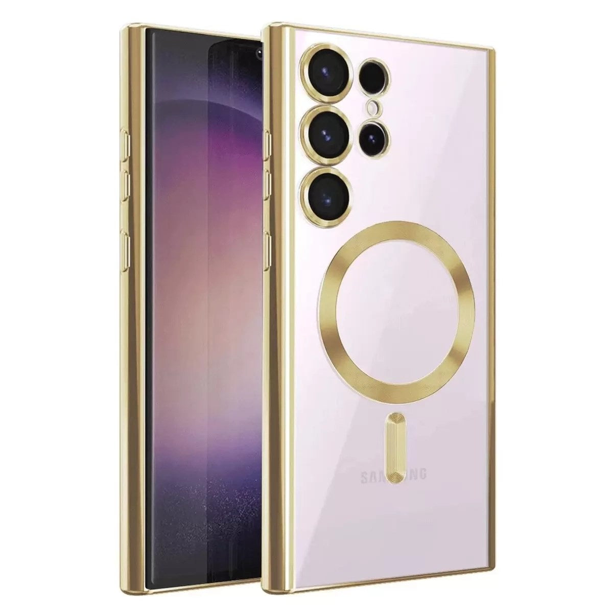 Mey İthalat® Samsung Galaxy S25 Ultra Kılıf Kross Magneticsafe Kapak - Gold