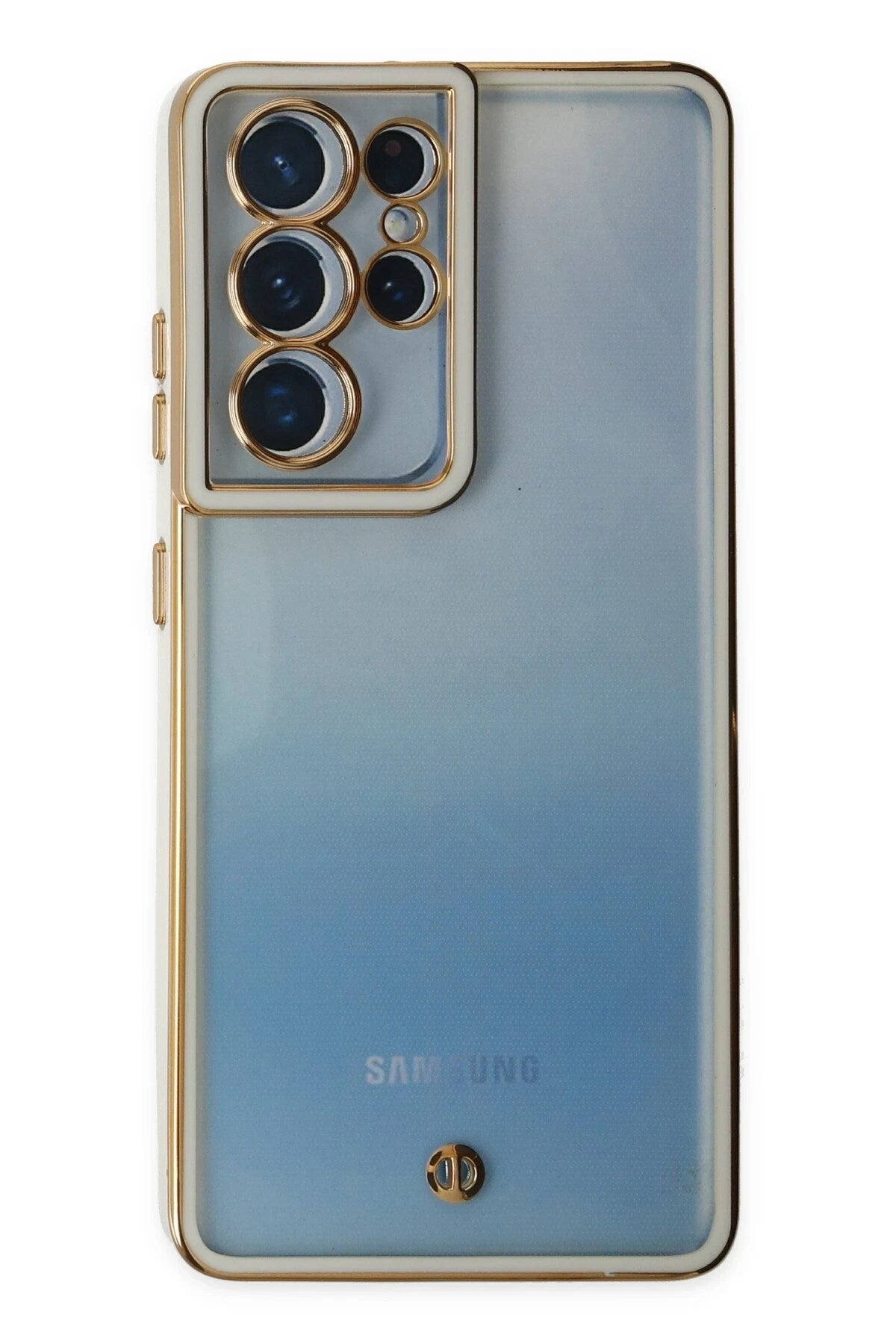 Mey İthalat® Samsung Galaxy S21 Ultra Kılıf Liva Lens Silikon - Beyaz