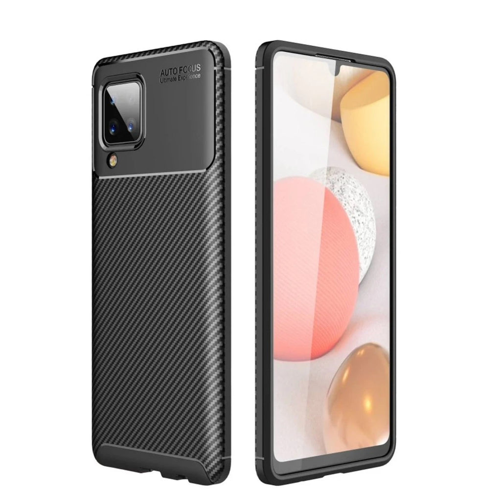 Mey İthalat® Samsung Galaxy A22 Kılıf Auto Focus Karbon Kapak - Siyah