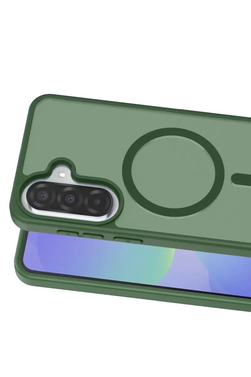 Mey İthalat® Samsung Galaxy A37 5G Jota Magsafe Kapak - Koyu Yeşil