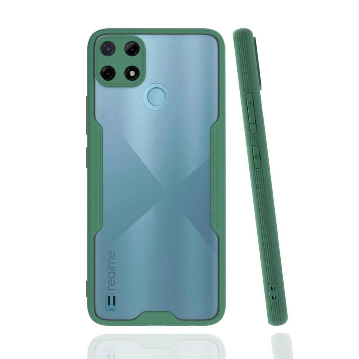 Mey İthalat® Realme C25Y Kılıf Platin Silikon - Yeşil