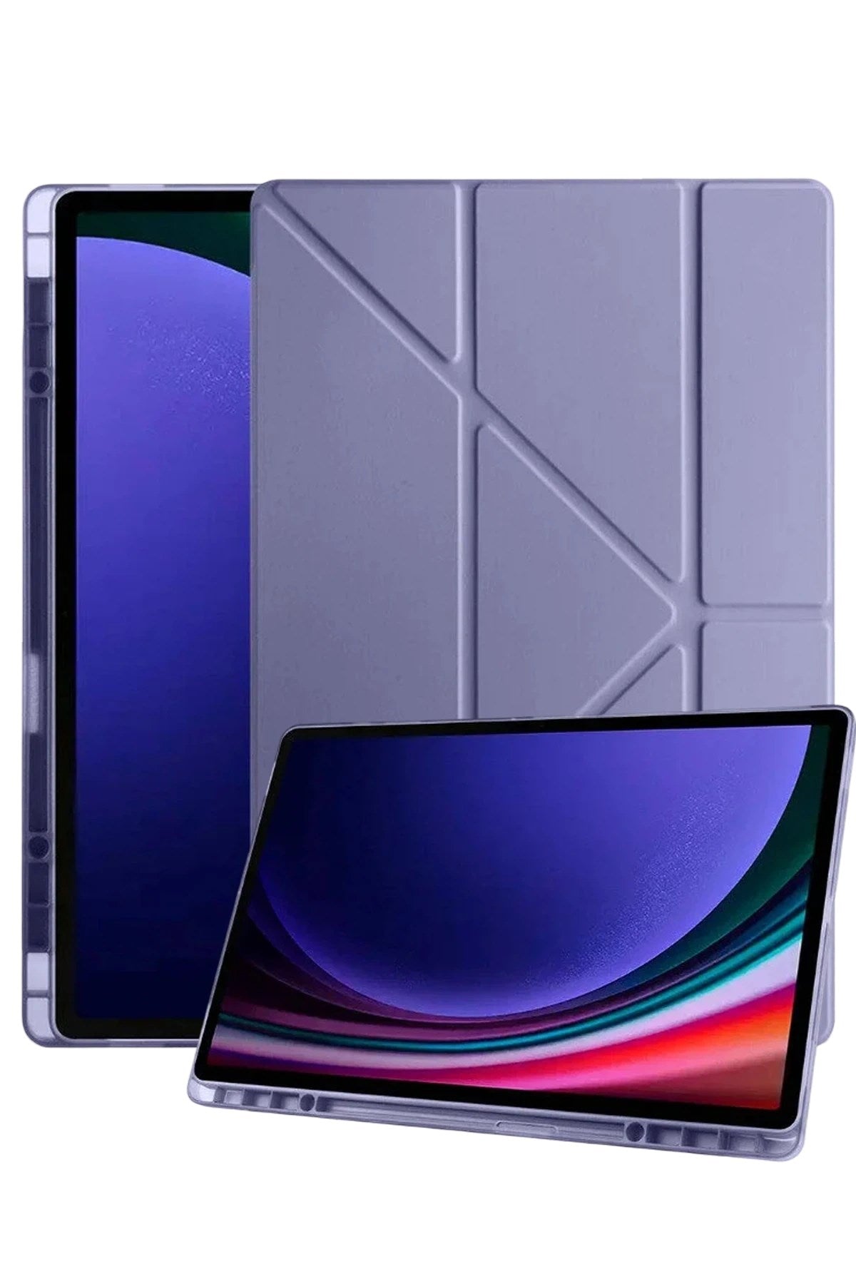 Mey İthalat® Samsung Galaxy Tab A11 Plus Kalemlikli Mars Tablet Kılıfı - Lavender