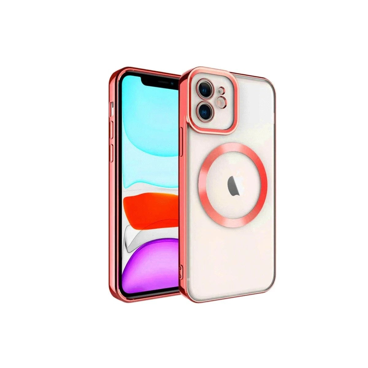 Mey İthalat® iPhone 12 Kılıf Kross Magneticsafe Kapak - Kırmızı