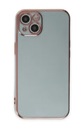 Mey İthalat® iPhone 15 Kılıf Volet Silikon - Açık Yeşil
