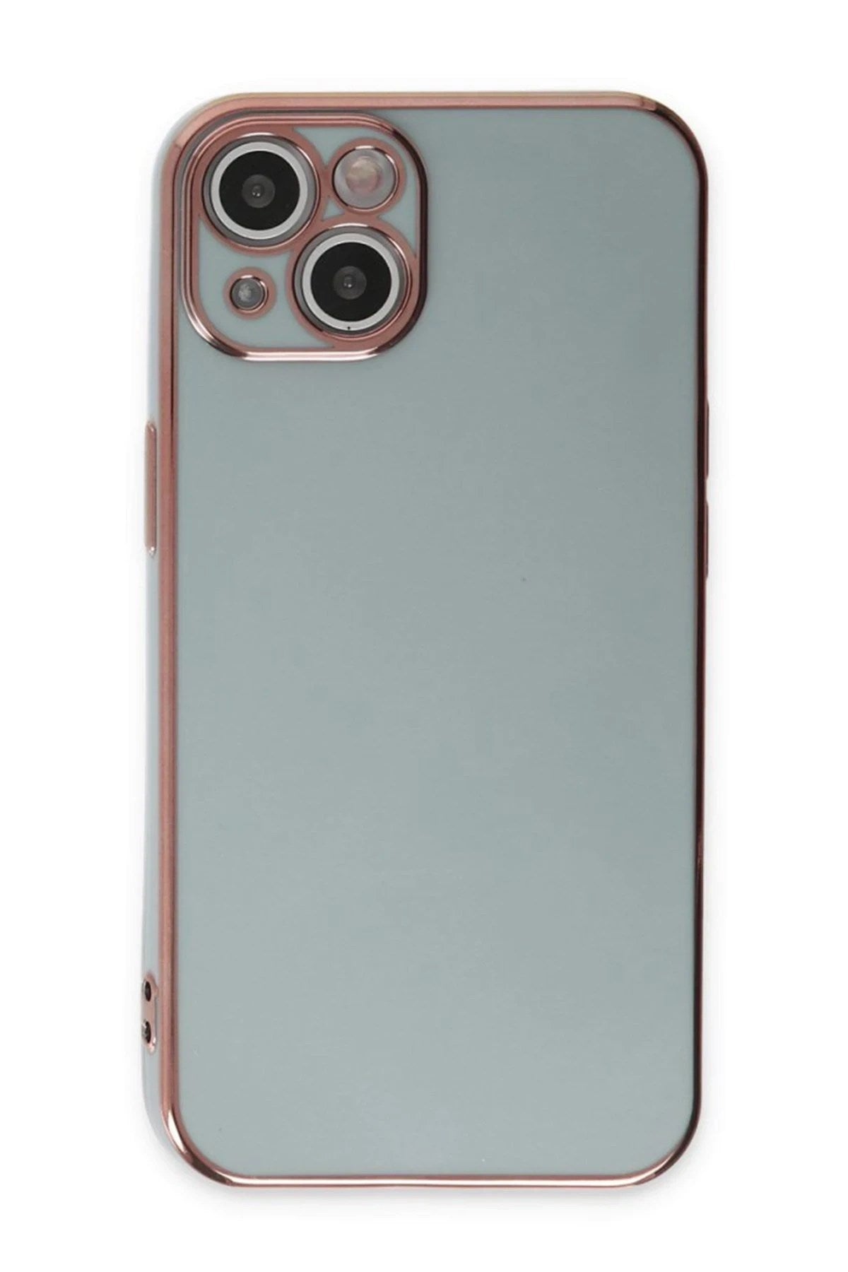 Mey İthalat® iPhone 15 Kılıf Volet Silikon - Açık Yeşil