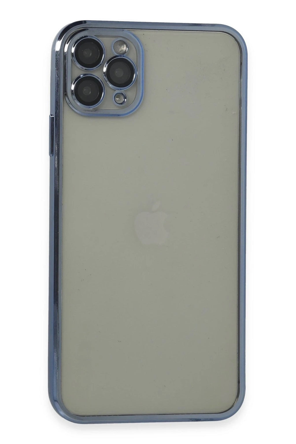Mey İthalat® iPhone 11 Pro Max Kılıf Lensli Silikon - Açık Mavi