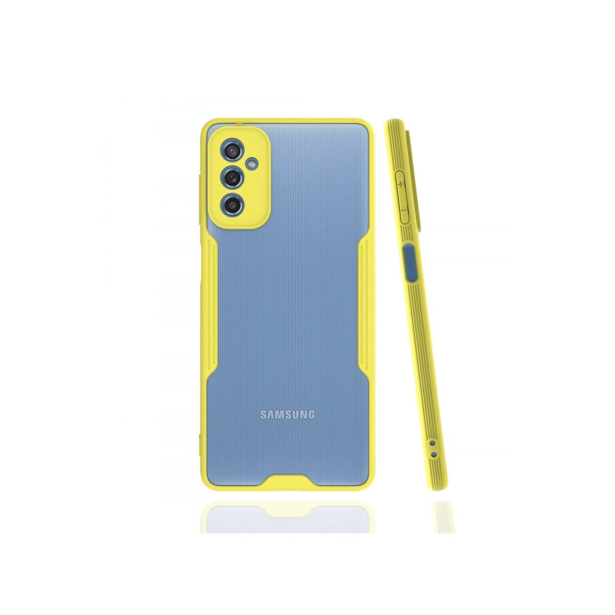 Mey İthalat® Samsung Galaxy M52 5G Kılıf Platin Silikon - Sarı
