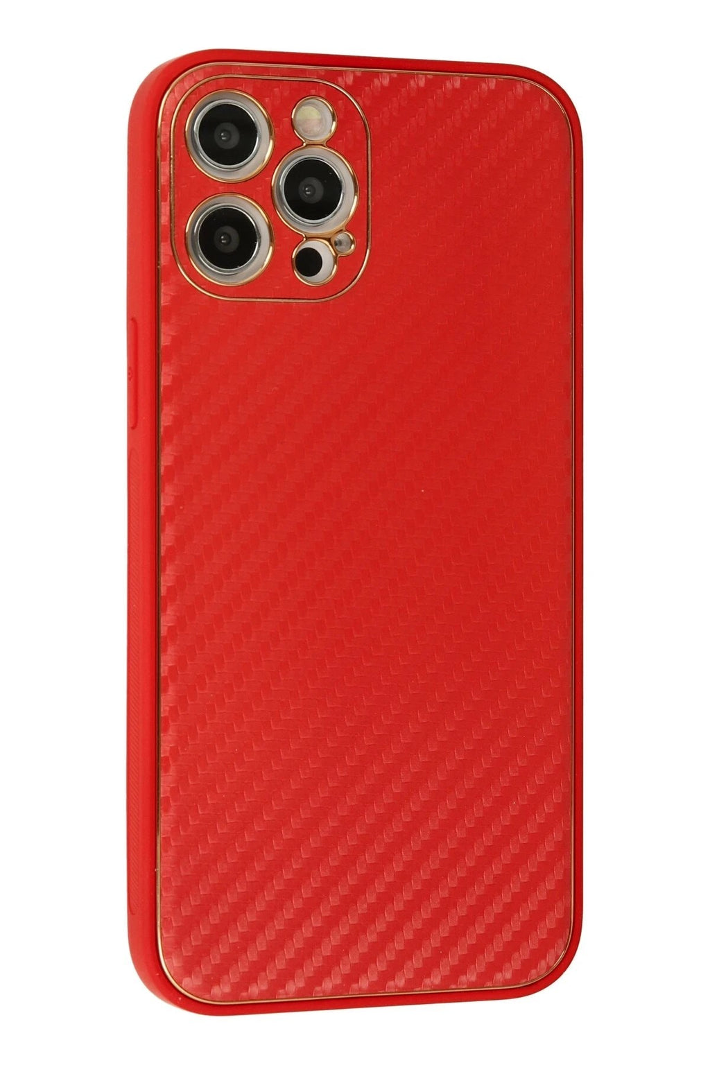 Mey İthalat® iPhone 12 Pro Kılıf Coco Karbon Silikon - Kırmızı
