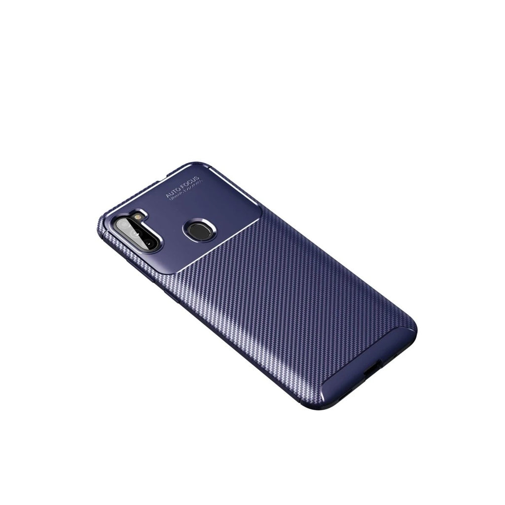 Mey İthalat® Samsung Galaxy A11 Kılıf Auto Focus Karbon Kapak - Lacivert