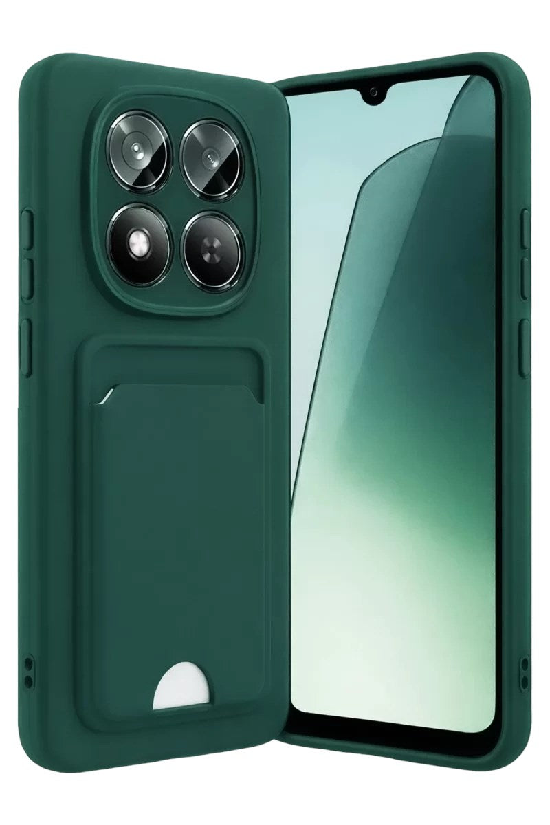 Mey İthalat® Redmi Note 15 4G Kelvin Kartvizitli Silikon - Koyu Yeşil