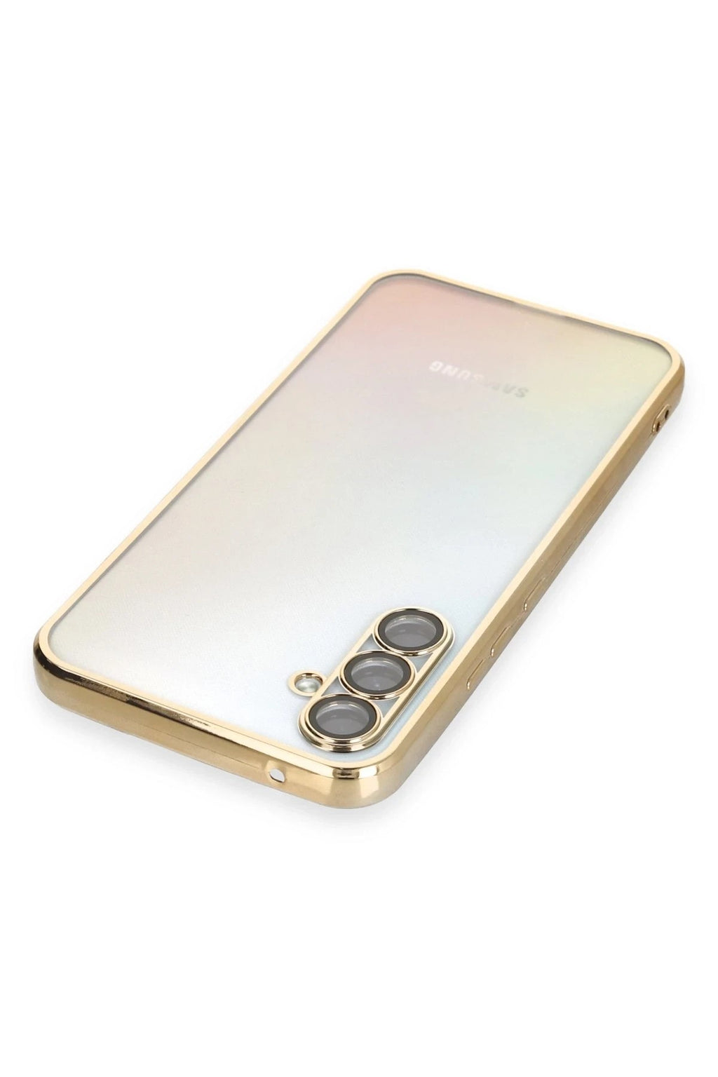 Mey İthalat® Samsung Galaxy A34 5G Kılıf Lensli Silikon - Gold