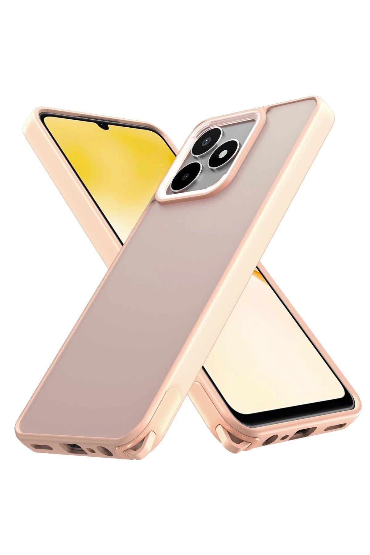 Mey İthalat® Realme C53 Kılıf Elegant Kapak - Pudra