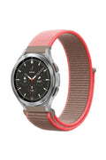 Mey İthalat® Watch 22mm Hasırlı Cırtcırtlı Kordon - Pembe