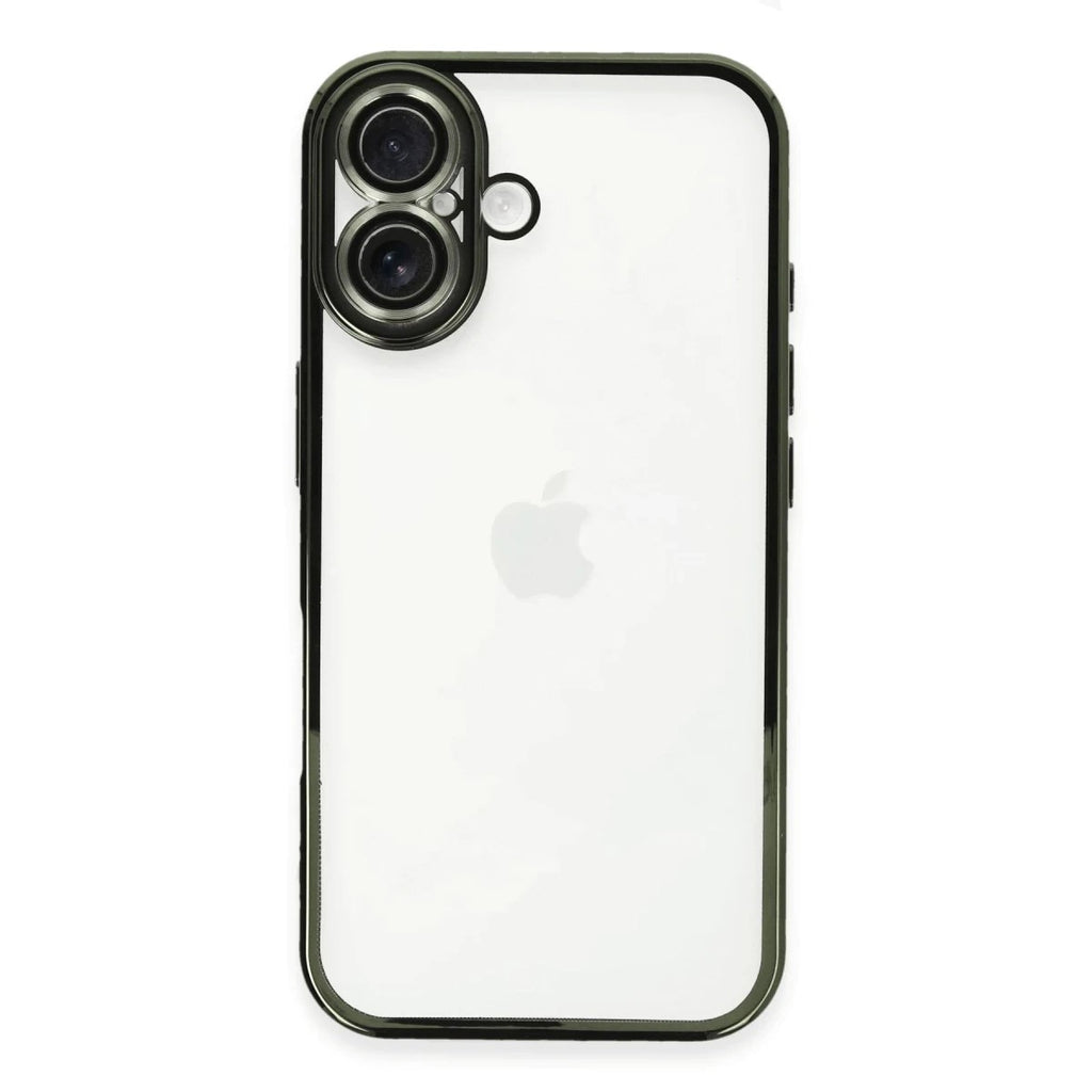 Mey İthalat® iPhone 16 Plus Kılıf Lensli Silikon - Yeşil