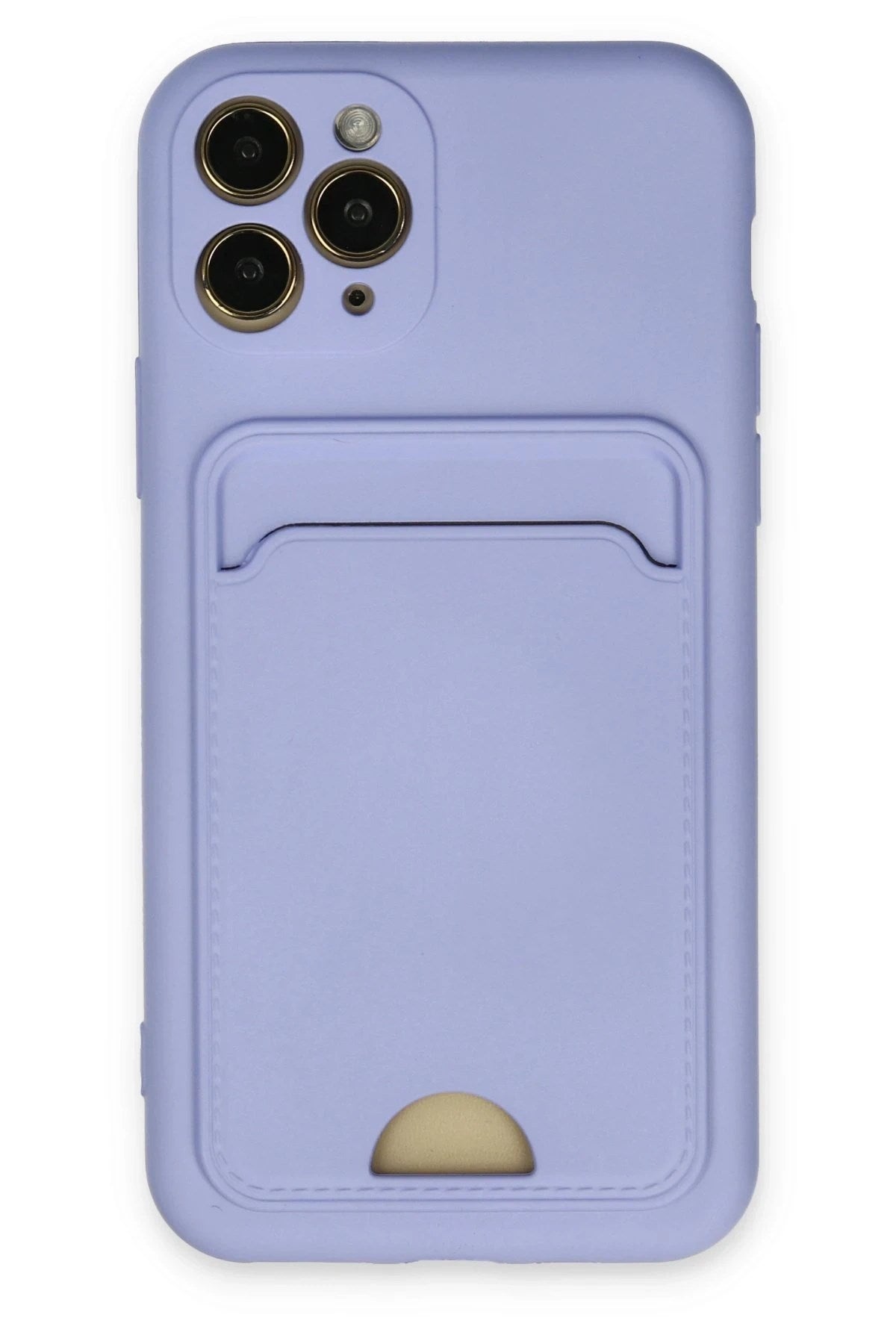 Mey İthalat® iPhone 11 Pro Kılıf Kelvin Kartvizitli Silikon - Lila