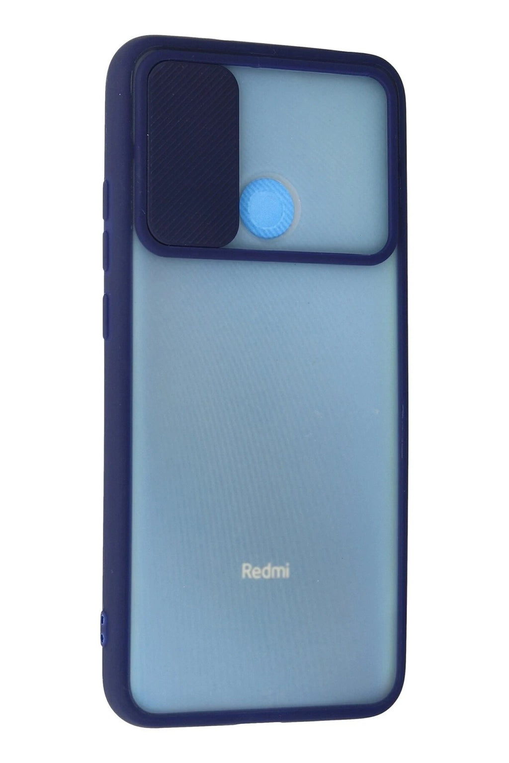 Mey İthalat® Redmi 9C Kılıf Palm Buzlu Kamera Sürgülü Silikon - Lacivert