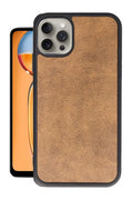 Mey İthalat® iPhone 15 Pro Max Kılıf Aras Deri Kapak - Taba