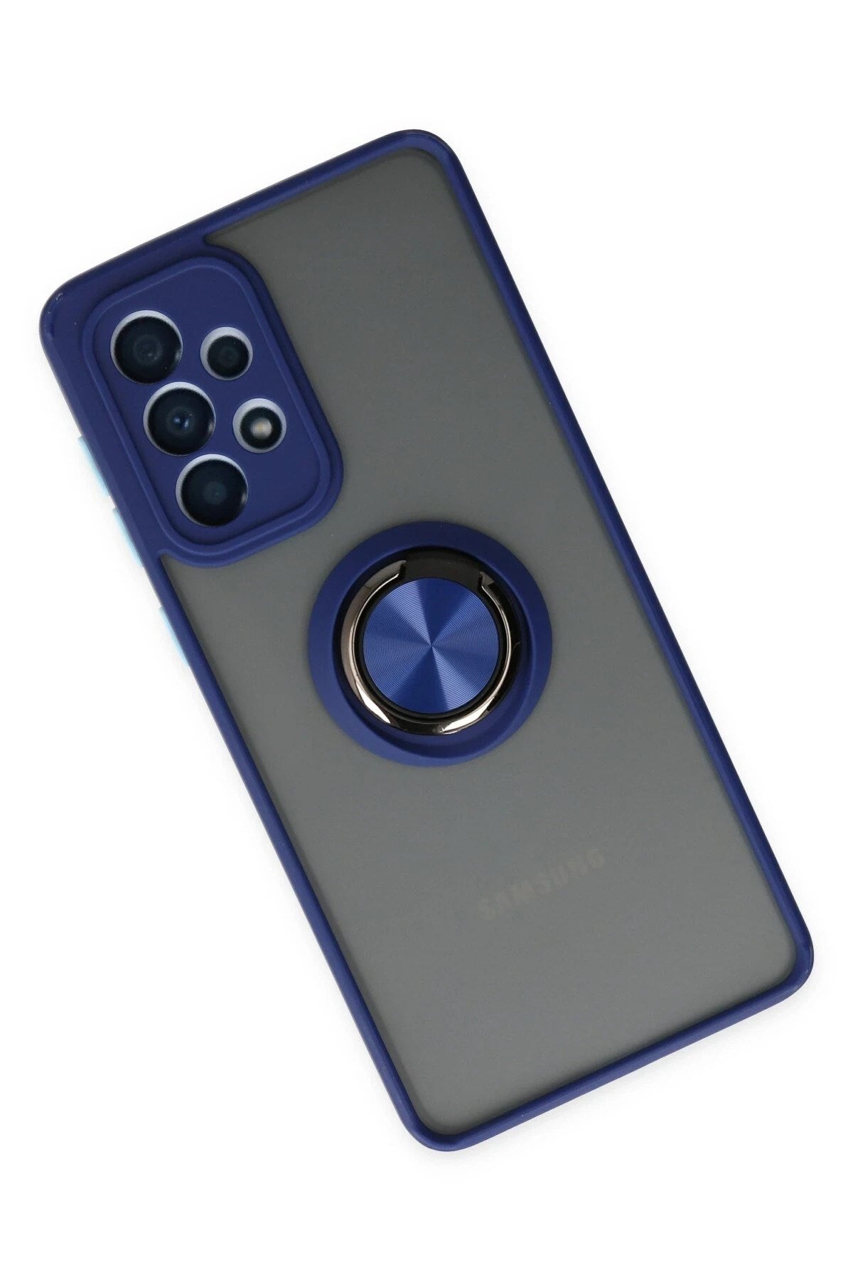 Mey İthalat® Samsung Galaxy A33 5G Kılıf Montreal Yüzüklü Silikon Kapak - Lacivert