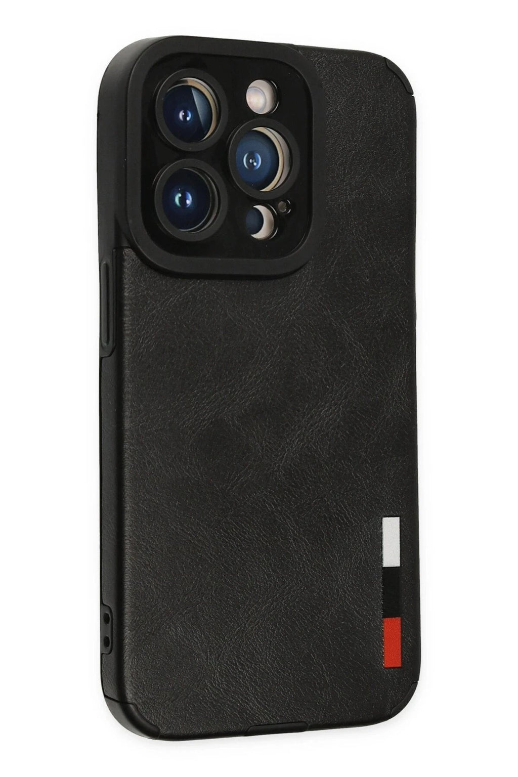 Mey İthalat® iPhone 14 Pro Kılıf Loop Deri Silikon - Siyah
