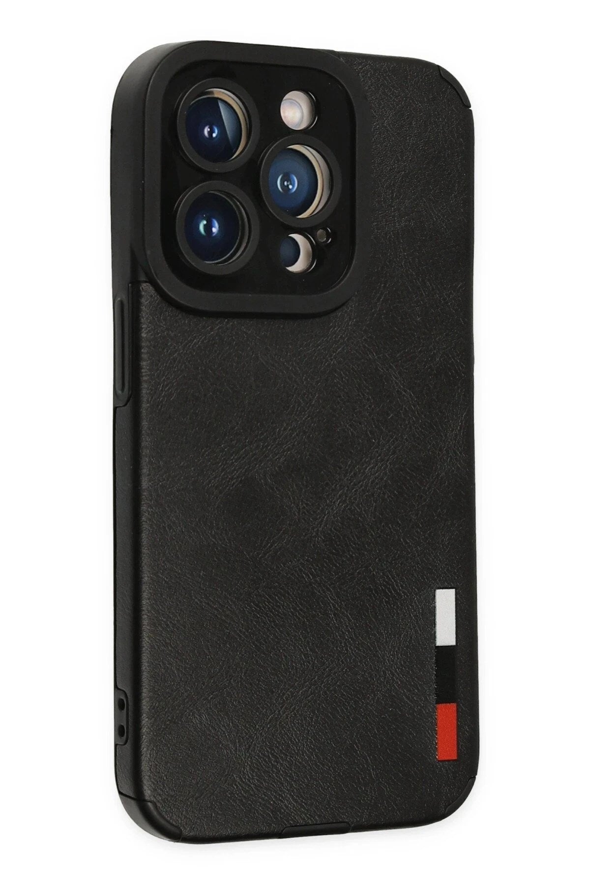 Mey İthalat® iPhone 14 Pro Kılıf Loop Deri Silikon - Siyah