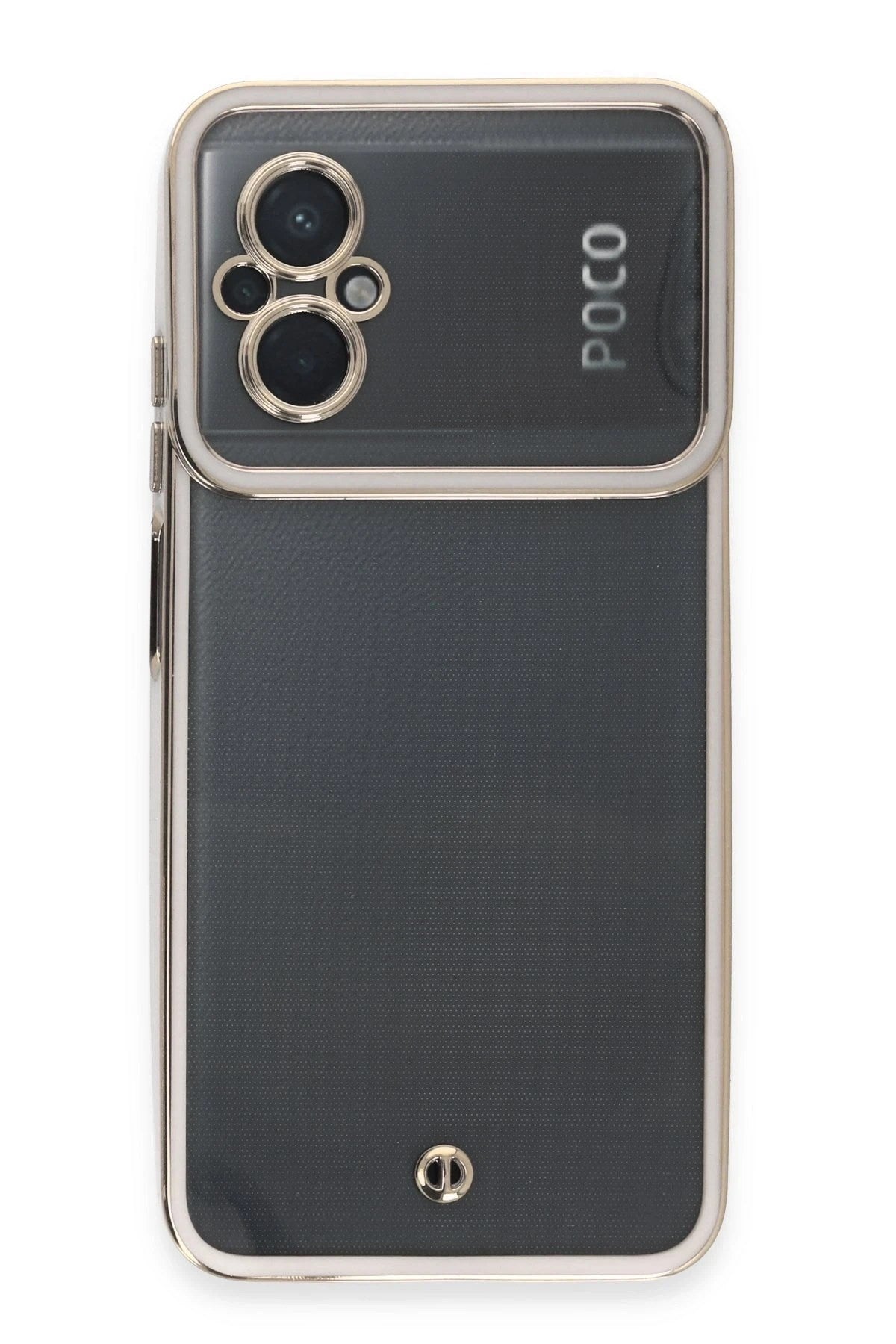 Mey İthalat® Poco M5 Kılıf Liva Lens Silikon - Beyaz