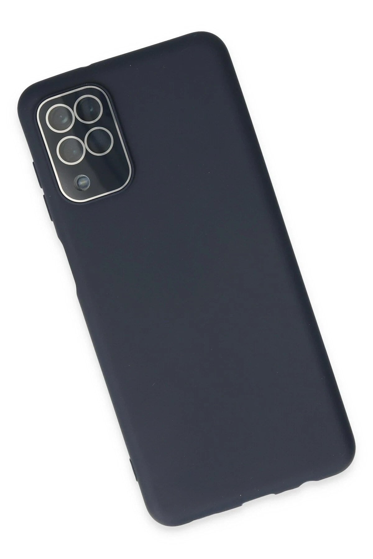 Mey İthalat® Samsung Galaxy A22 Kılıf Lansman Glass Kapak - Lacivert