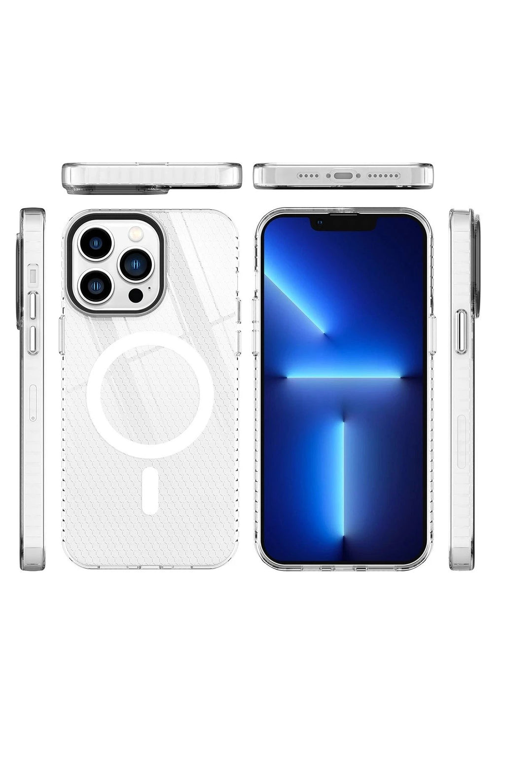 Mey İthalat® iPhone 13 Pro Kılıf Beta Magneticsafe Silikon - Şeffaf