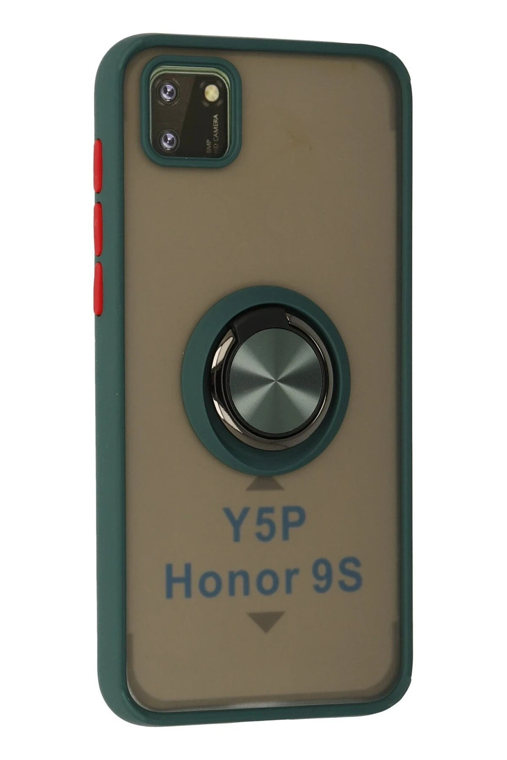 Mey İthalat® Huawei Y5P Kılıf Montreal Yüzüklü Silikon Kapak - Yeşil