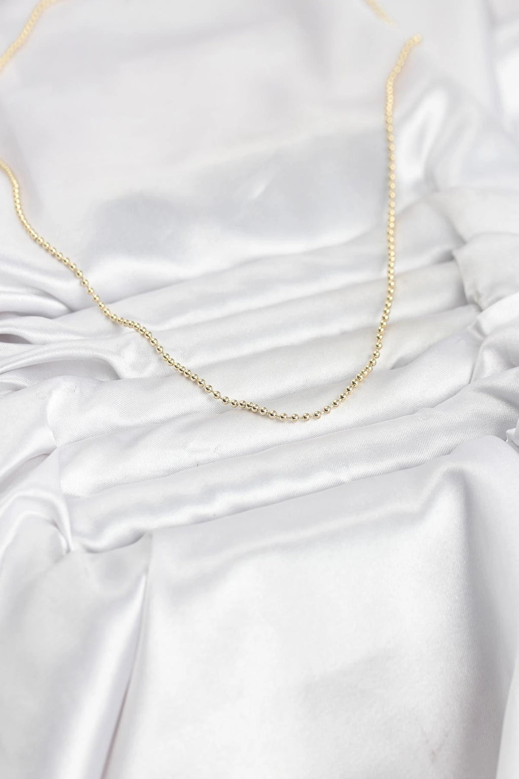 Mey İthalat® CM 14K Gold Renk Top Zincirli Model 60 cm Kadın Kolye