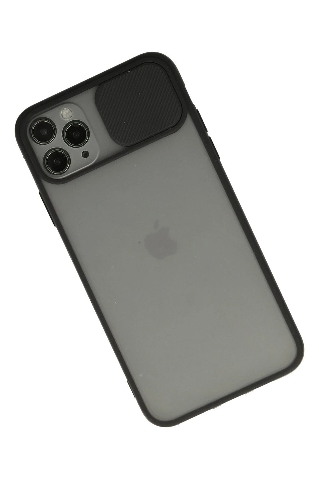 Mey İthalat® iPhone 11 Pro Max Kılıf Palm Buzlu Kamera Sürgülü Silikon - Siyah
