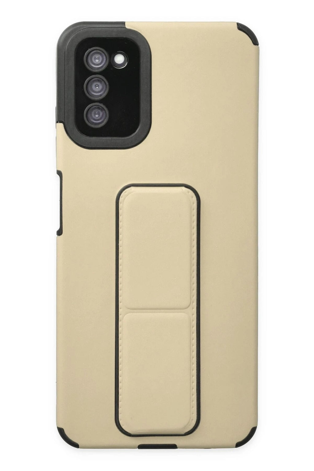 Mey İthalat® Samsung Galaxy A03S Kılıf Mega Standlı Silikon - Gold