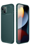 Mey İthalat® iPhone 14 Kılıf Auto Focus Karbon Kapak - Koyu Yeşil