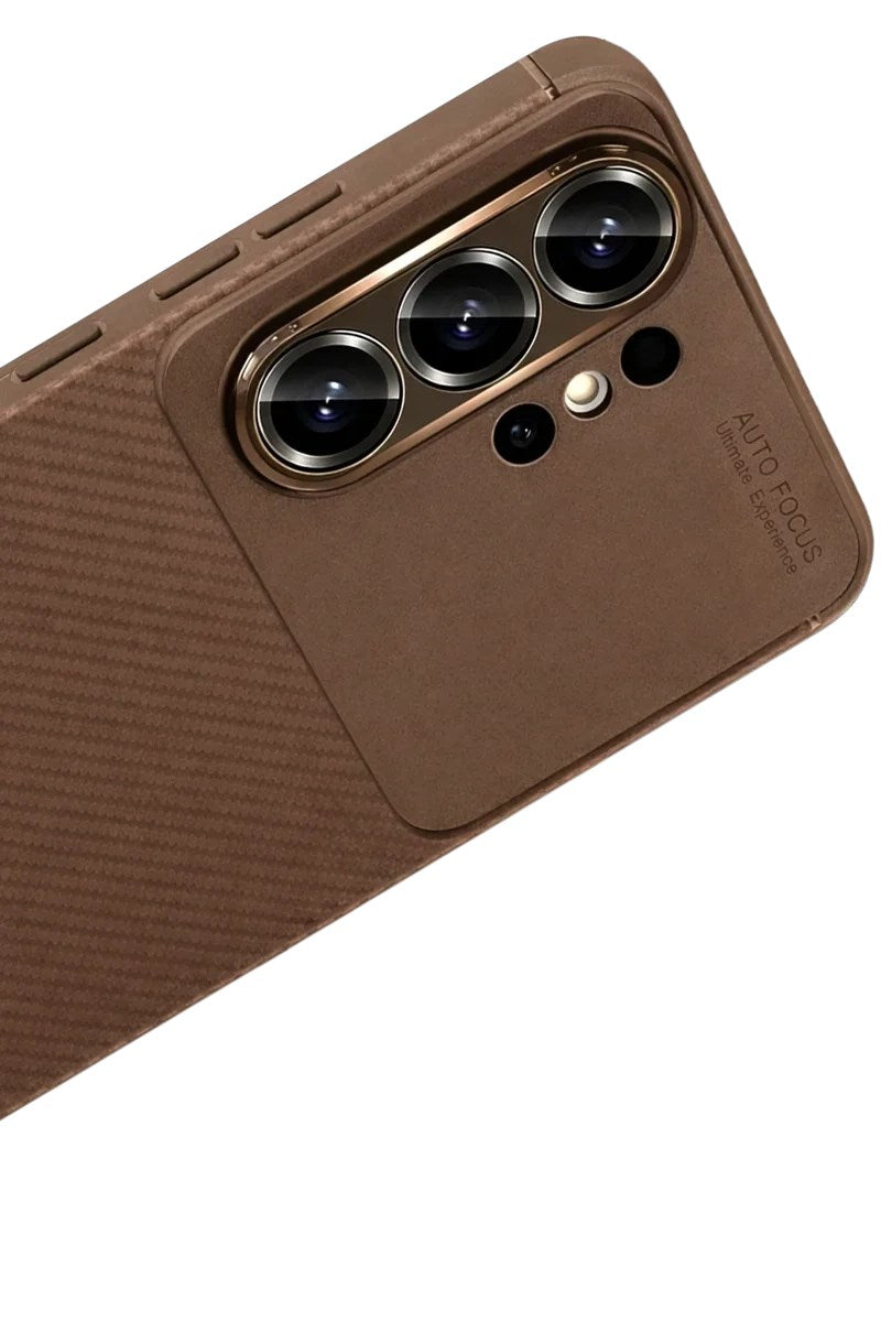 Mey İthalat® Samsung Galaxy S26 Ultra Auto Focus Karbon Kapak - Kahverengi